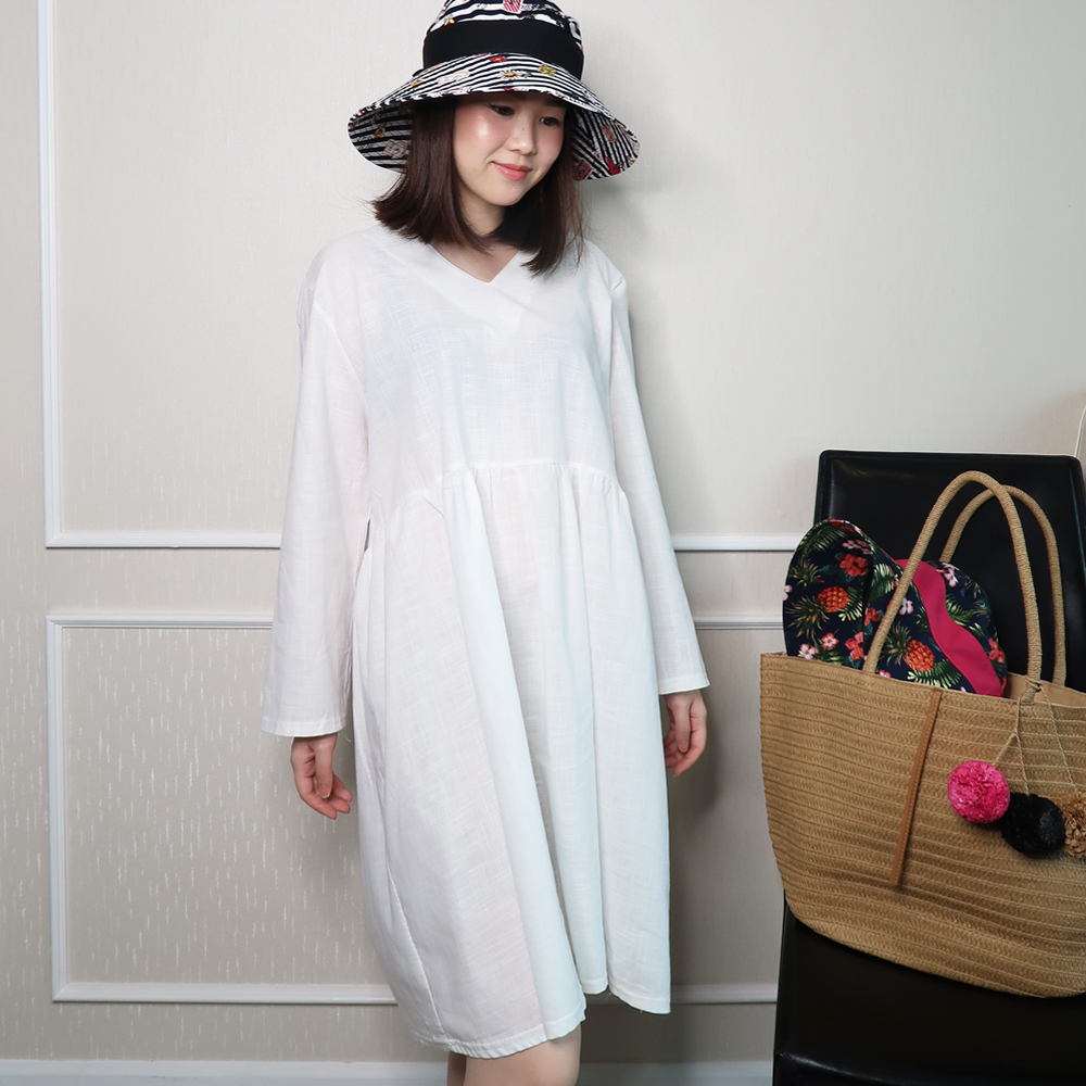 Leska Japanese Dress (White)