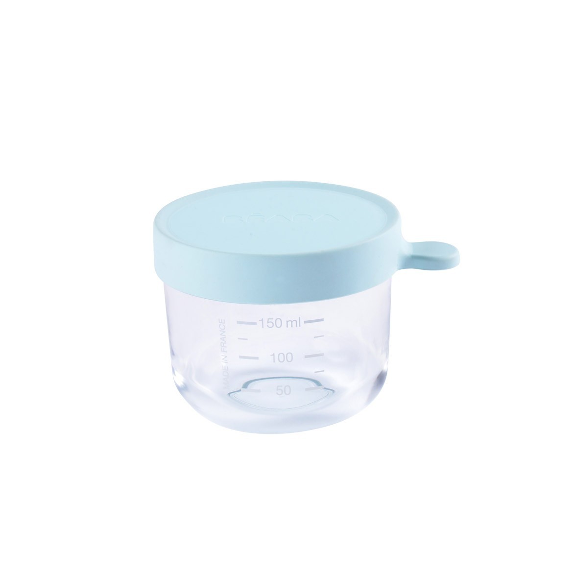 กระปุกแก้ว ฝาสูญญากาศ 150 มิลลิลิตร - สีฟ้าอ่อน conservation jar in superior quality glass 150 ml - LIGHT BLUE