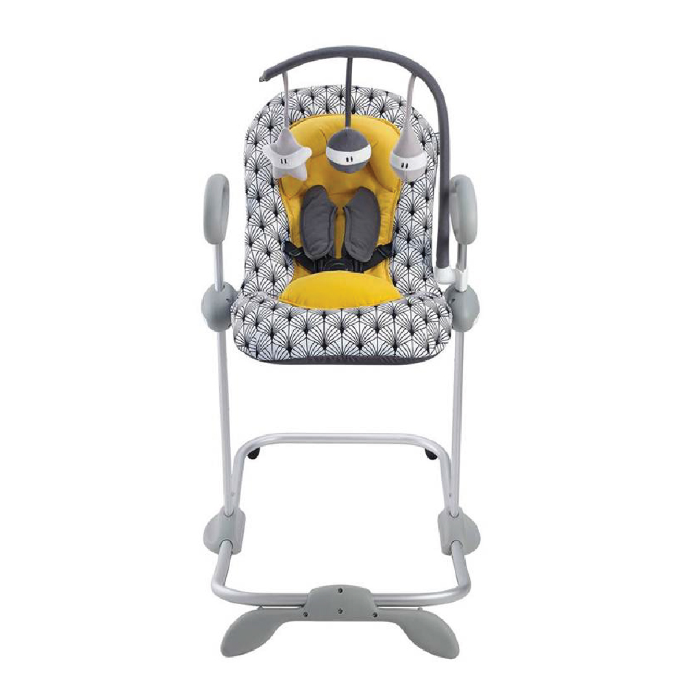 Up & Down Bouncer III with Play Arch - YELLOW PALM TREE