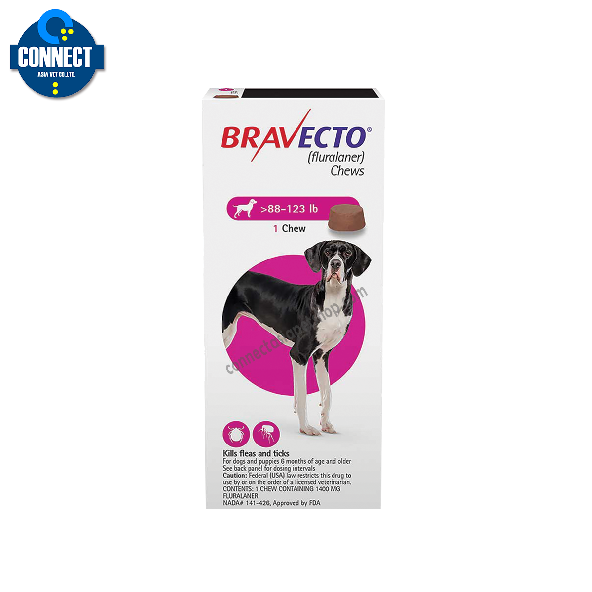 Bravecto for Dog Extra-Large Dogs บาเวคโต - 40-56 กิโลกรัม