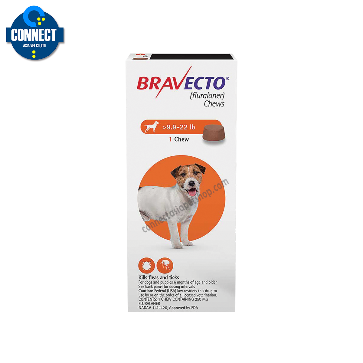 Bravecto for Dog Small Dogs บาเวคโต - 4.5-10 กิโลกรัม