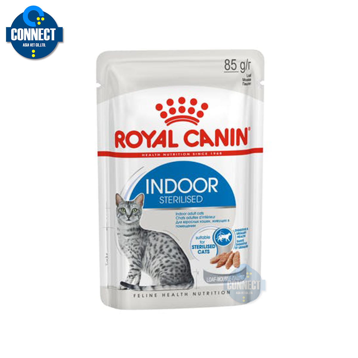 Royal Canin Indoor Sterilised Loaf ขนาด 85 กรัม จำนวน 12 ซอง.