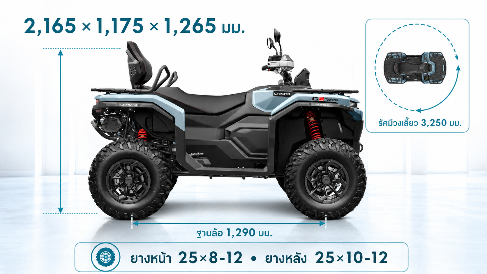 โบรชัวร์ CFMOTO CFORCE C5 Touring พร้อมราคา จุดเด่น และสเปกเครื่องยนต์ภาษาไทย