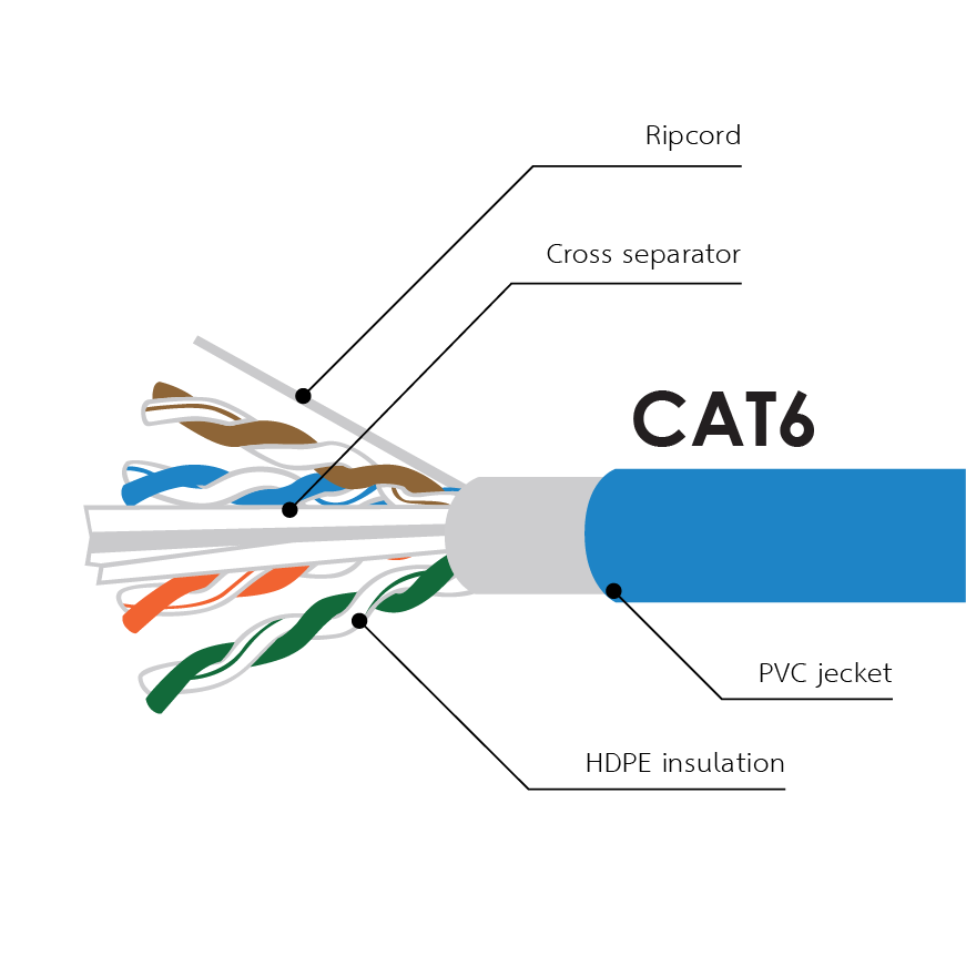 สาย CAT5, CAT6 คืออะไร? - evotech