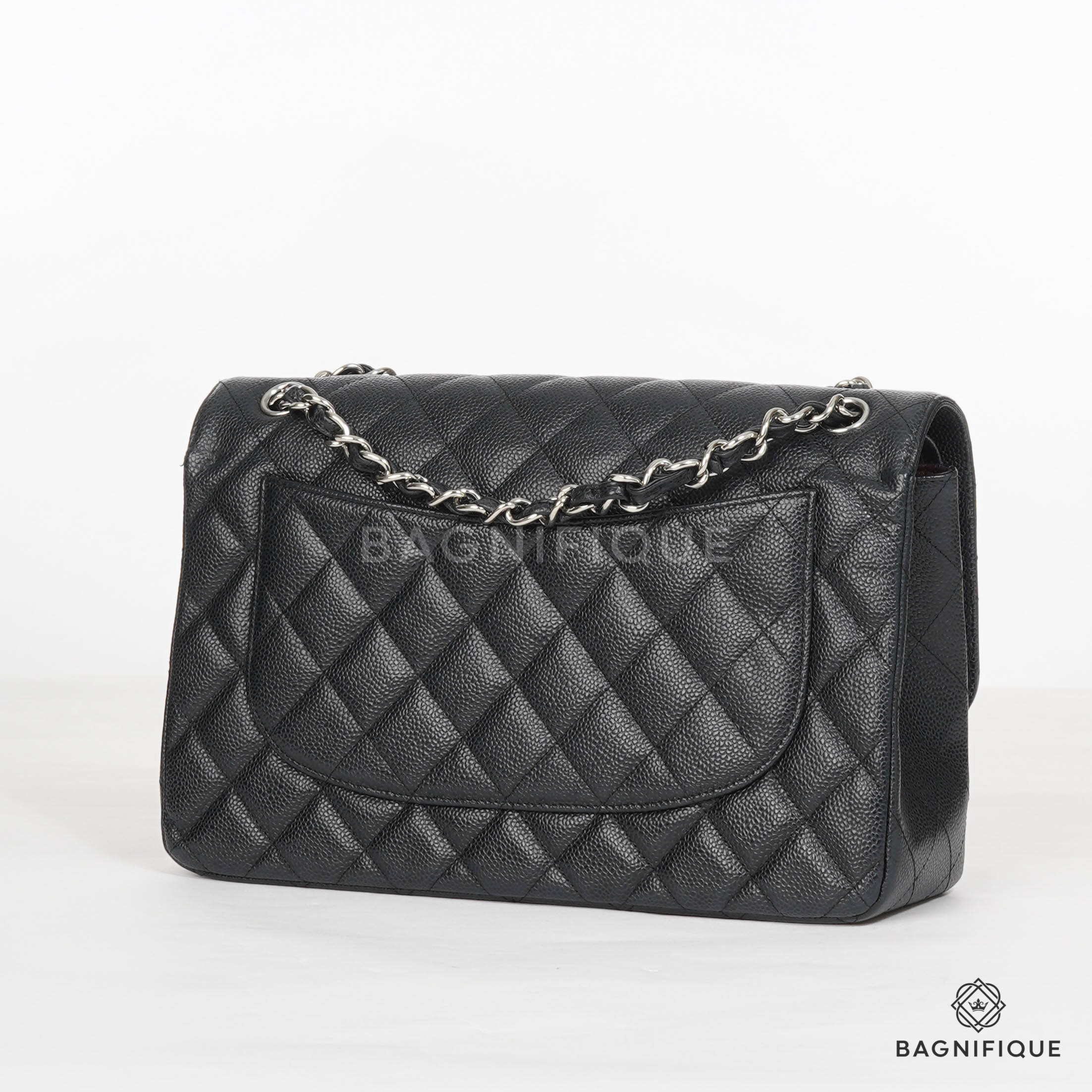 CHANEL CLASSIC JUMBO BLACK CAVIAR SHW bagnifiquethailand