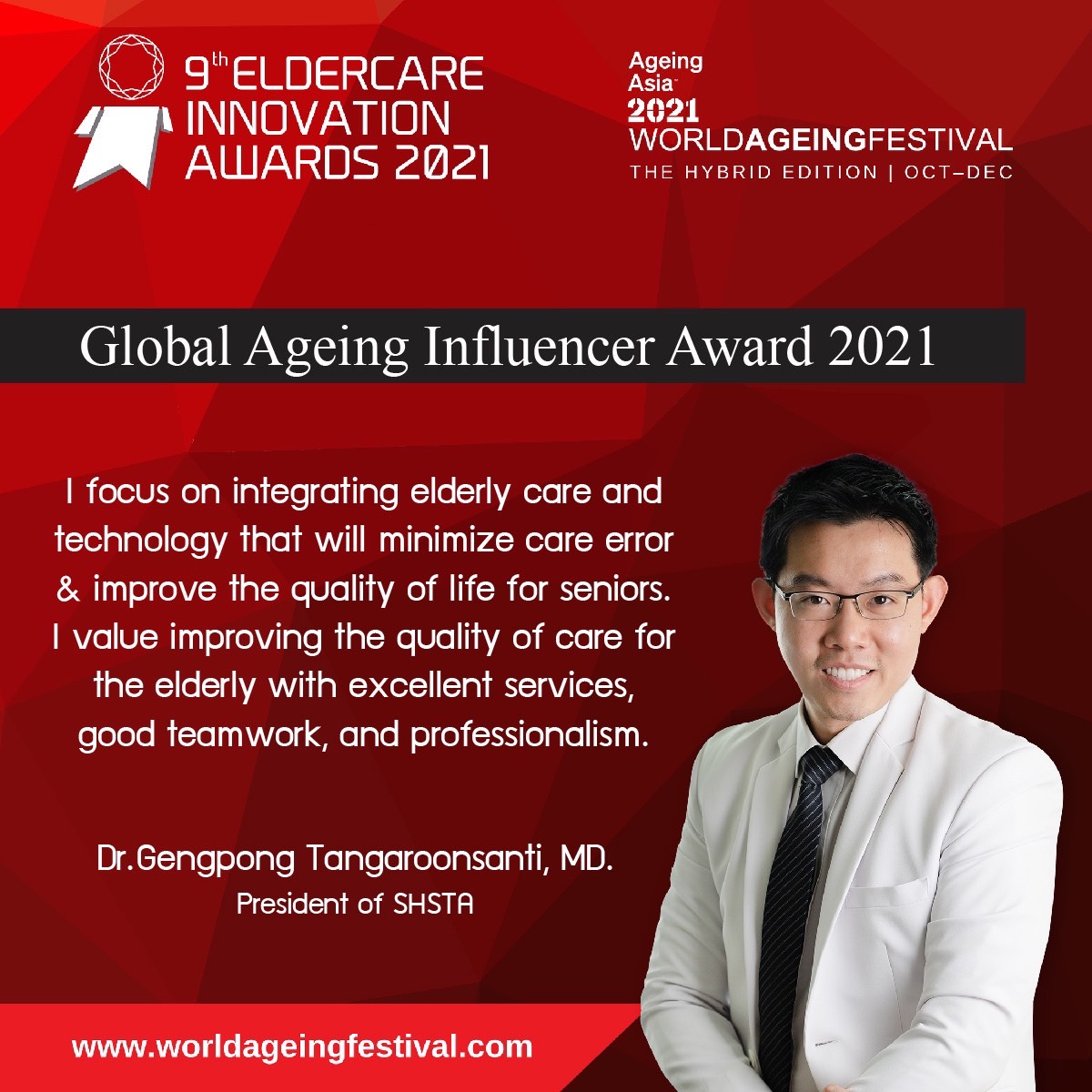 Global Ageing Influencer Award 2021  - นพ.เก่งพงศ์ ตั้งอรุณสันติ