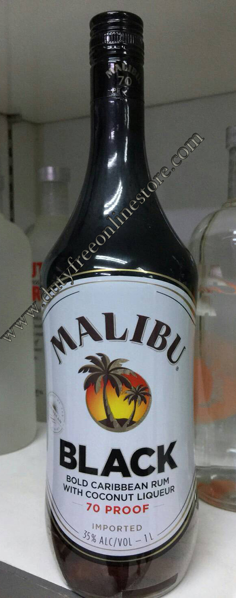ลัง 12 ขวด Malibu Black Rum 1Liter