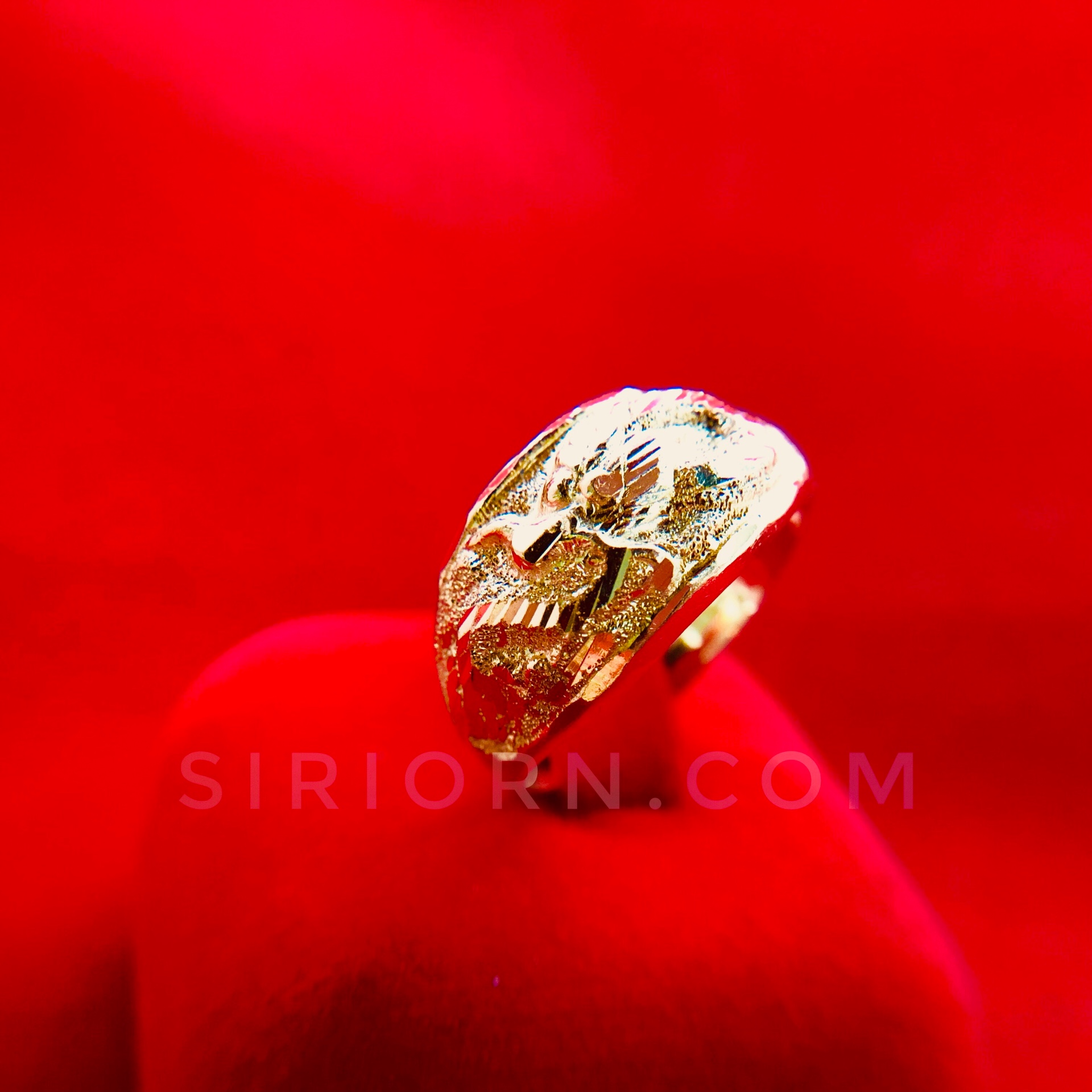 แหวนทองคำแท้ 96.5%ลายหัวโปร่งมังกรตัดลาย