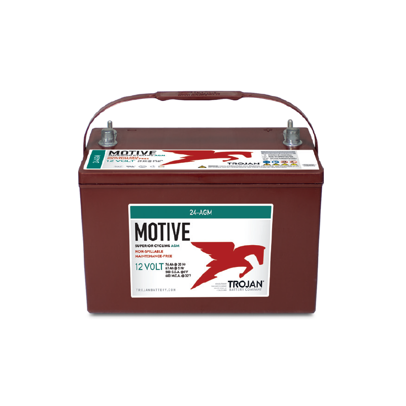 Battery Deep Cycle Trojan 24AGM (12V 76Ah) (Absorbent Glass Mat Type