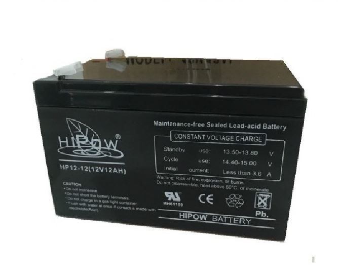 แบตเตอรี่ HIPOW HP12-12 (VRLA Type) 12V 12Ah