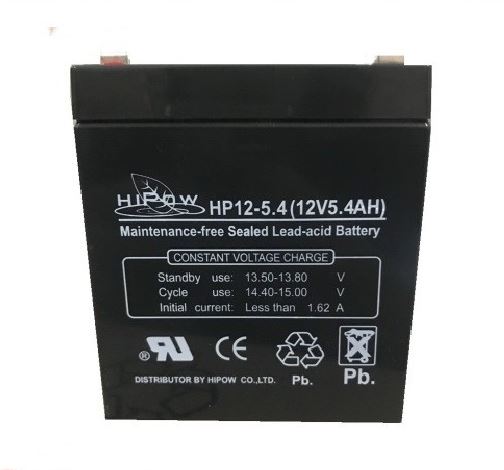 แบตเตอรี่ HIPOW HP12-5.4 (VRLA Type) 12V 5.4Ah