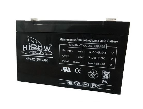 Battery HIPOW HP6-12 (VRLA Type) 6V 12Ah