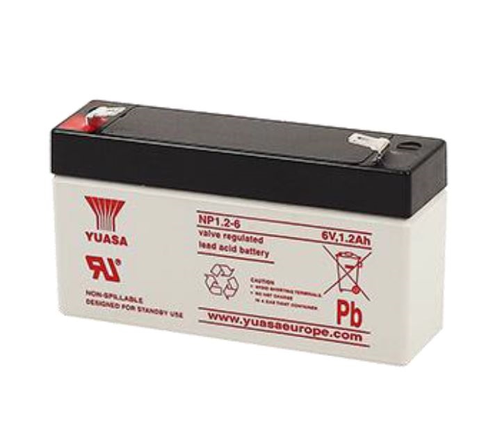 Battery YUASA NP1.2-6 (VRLA Type) 6V 1.2Ah
