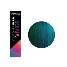 Pravana Chromasilk Vivids color creme 90ml - Aqua Marine สีเคลือบชนิดปราศจากแอมโมเนียมีเม็ดสีติดทนมีกลินหอม สีส้มสะท้อนแสง(copy)