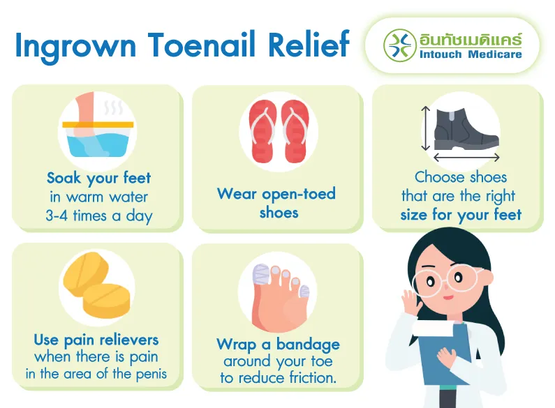 Basic ways to relieve ingrown toenail symptoms