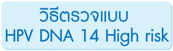 วิธีตรวจแบบ HPV DNA 14 High risk วิธีตรวจแบบ HPV DNA 14 High risk