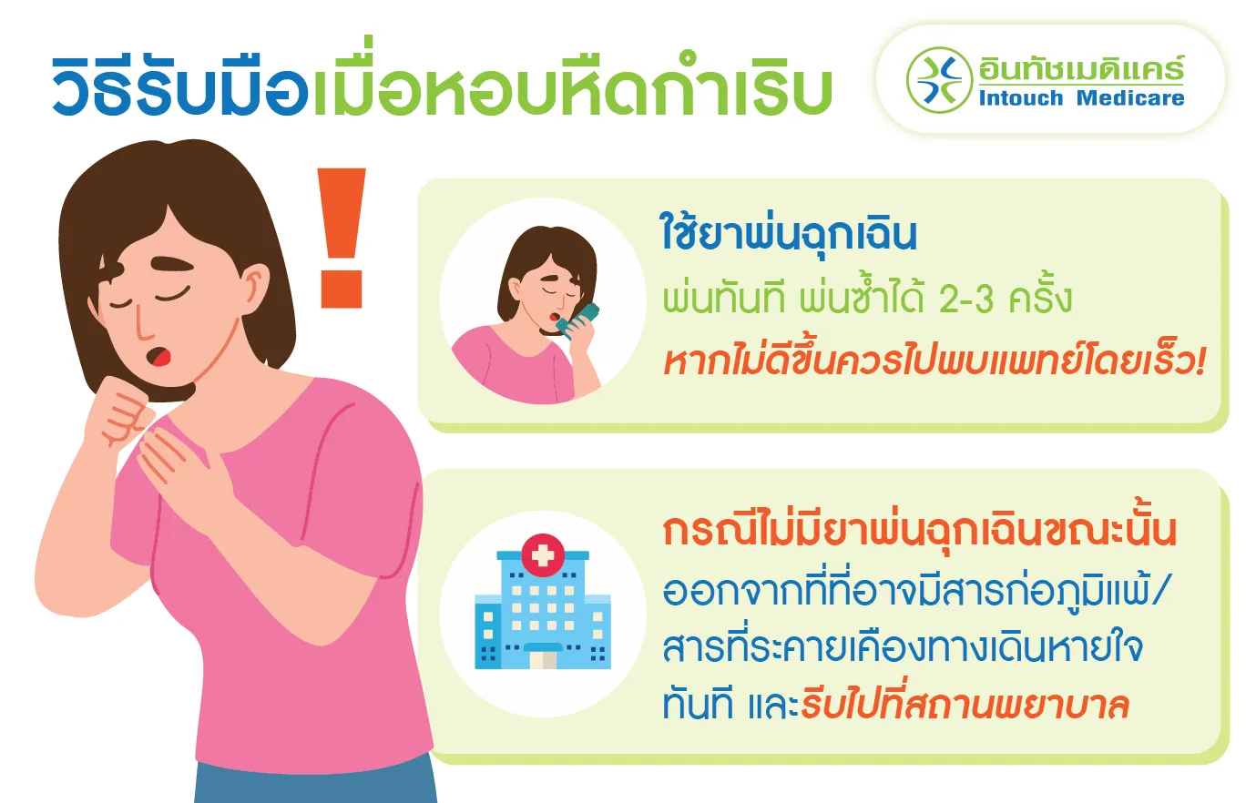 วิธีรับมือเมื่ออาการหอบหืดกำเริบ วิธีรับมือเมื่ออาการหอบหืดกำเริบ