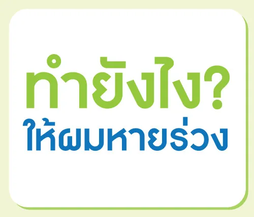 ทำยังไงให้ผมหายร่วง ทำยังไงให้ผมหายร่วง