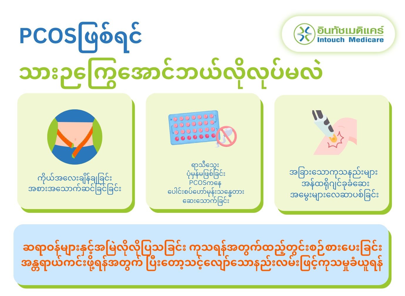 PCOSဖြစ်ရင်  သားဉကြွေအောင်ဘယ်လိုလုပ်မလဲ PCOSဖြစ်ရင်  သားဉကြွေအောင်ဘယ်လိုလုပ်မလဲ