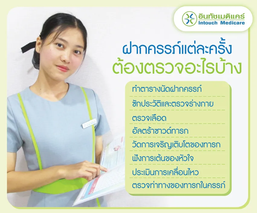 ฝากครรภ์แต่ละครั้งต้องตรวจอะไรบ้าง ฝากครรภ์แต่ละครั้งต้องตรวจอะไรบ้าง