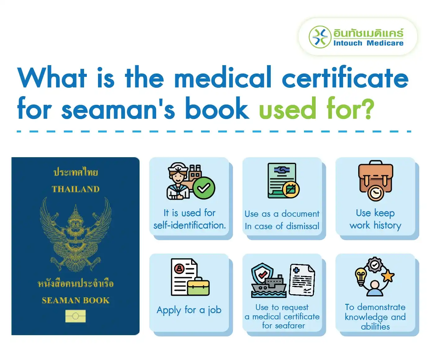 Medical certificate for a seaman's book used to create a seafarer's book