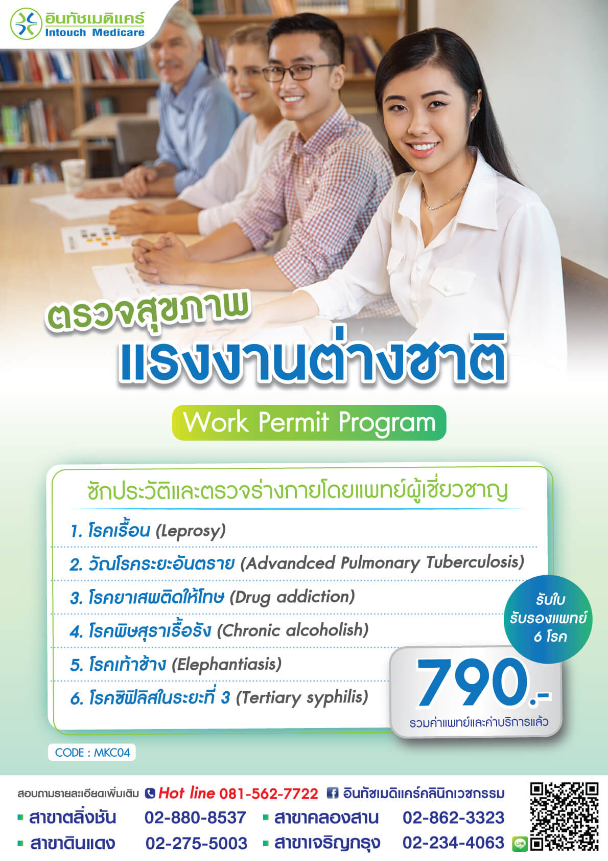 ใบรับรองแพทย์แรงงานต่างชาติ ใบรับรองแพทย์แรงงานต่างชาติ Work Permit Program