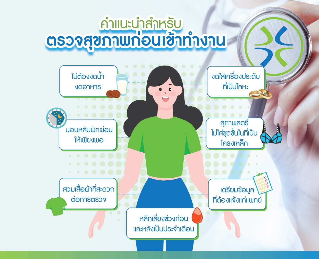 ตรวจสุขภาพก่อนเข้างาน เตรียมตัวก่อนตรวจสุขภาพ
