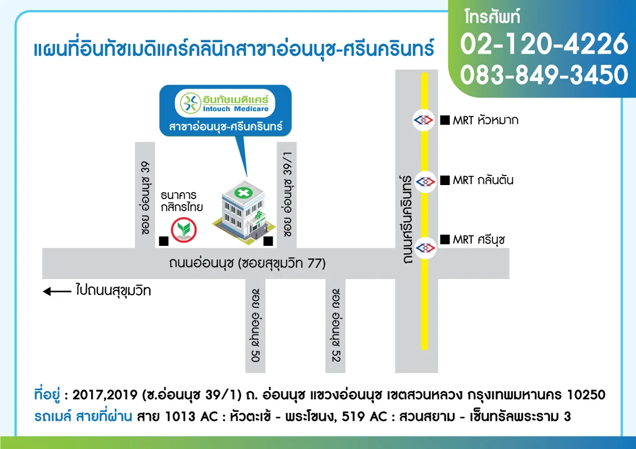 แผนที่สาขาอ่อนนุช-ศรีนครินทร์ แผนที่สาขาอ่อนนุช-ศรีนครินทร์