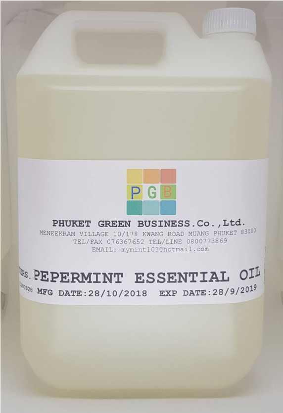 Peppermint Perfume Spray 5 liters. สเปรย์น้ำหอมเปเปอร์มิ้น ปริมาณบรรจุ 5 ลิตร 
