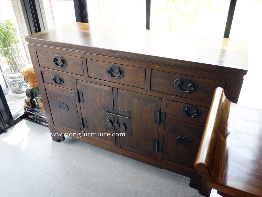 Five Drawer Antique Chinese Sideboard