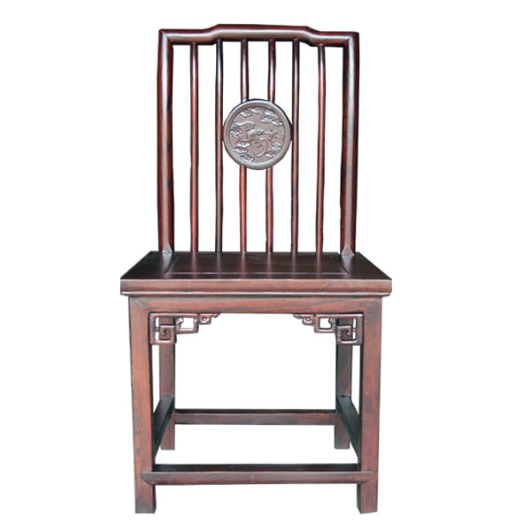 เก้าอี้ไม้พนักพิงโปร่งแกะลายจีน