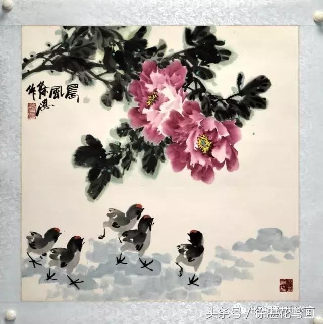 ภาพวาดพู่กันจีนรูปดอกโบตั๋น ภาพวาดพู่กันจีนรูปดอกโบตั๋น