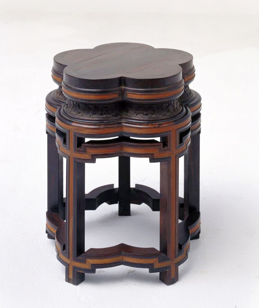 Plum flower shape antique Chinese drum stool from Forbidden palace collection