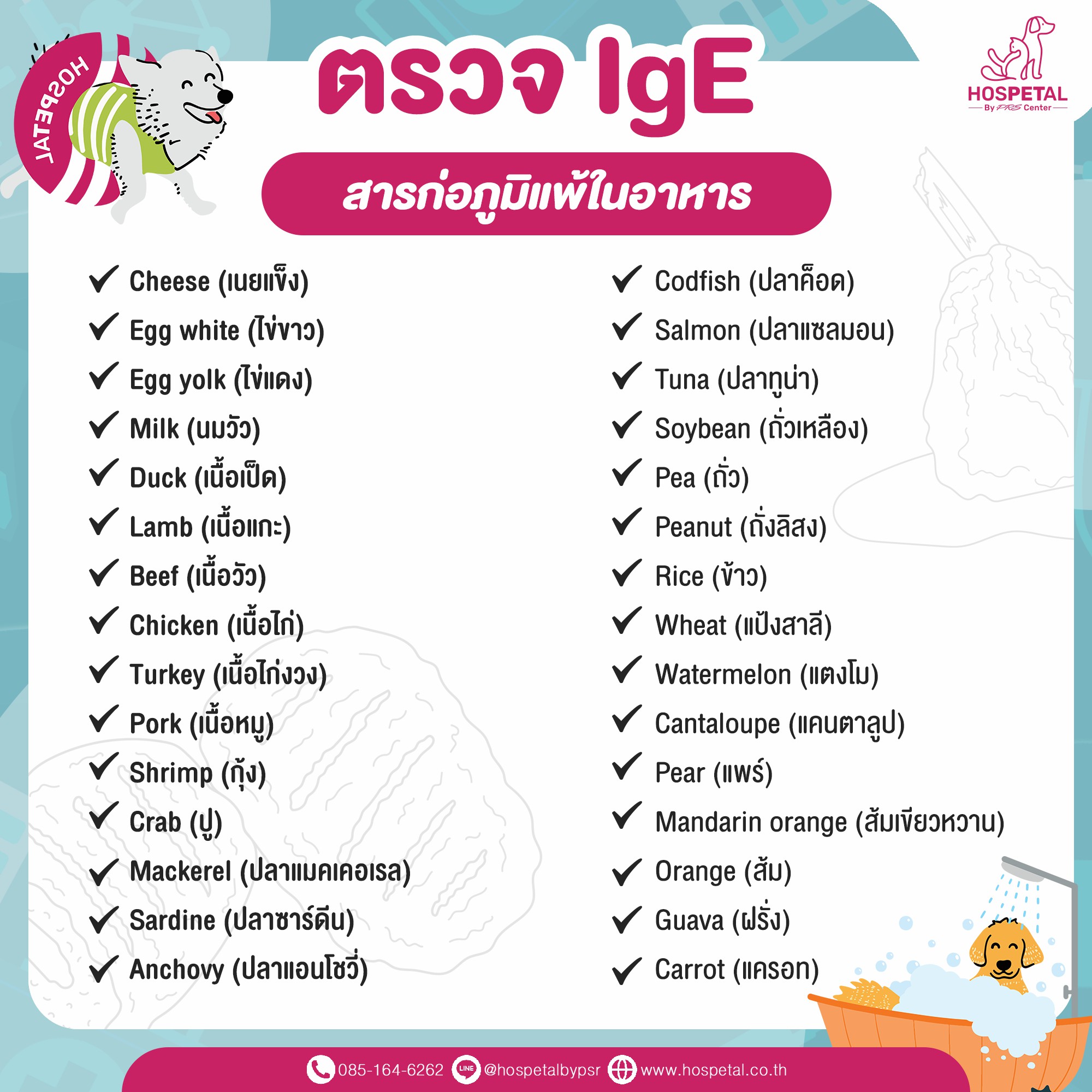 ตรวจภูมิแพ้สัตว์เลี้ยง ตรวจภูมิแพ้สัตว์เลี้ยง