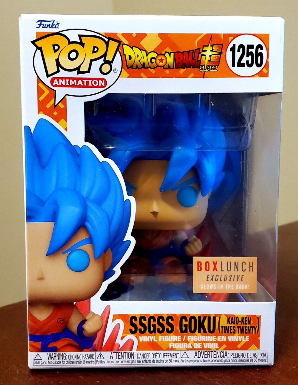 Funko Pop Animation Dragon Ball Super Ssgss Goku Kaio Ken Times Twenty Glow Boxlunch