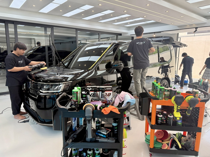 รถเข็นจัดเก็บอุปกรณ์ รถเข็นคาร์แคร์ 3D T02 น้ำยาขัดสีรถ 3D เคลือบแก้ว เครื่องขัดสีรถ