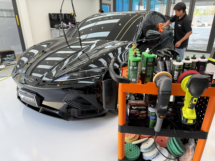 รถเข็นจัดเก็บอุปกรณ์ รถเข็นคาร์แคร์ 3D T02 น้ำยาขัดสีรถ 3D เคลือบแก้ว เครื่องขัดสีรถ