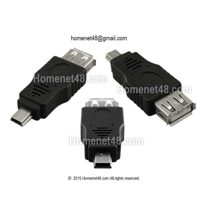 หัวต่อ USB หัวเล็ก 5 Pins (M) to USB (F)
