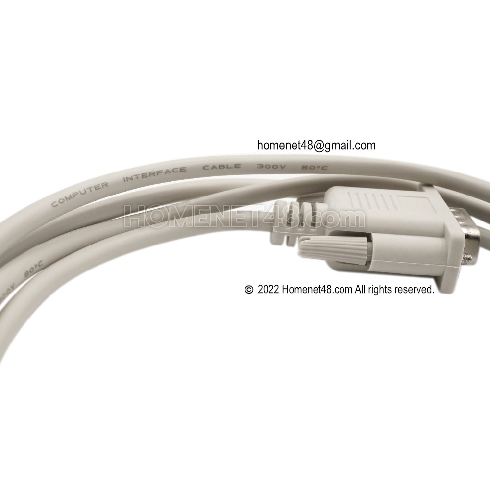 RS232 Serial Port DB9 cable to cross head (Full Cross)