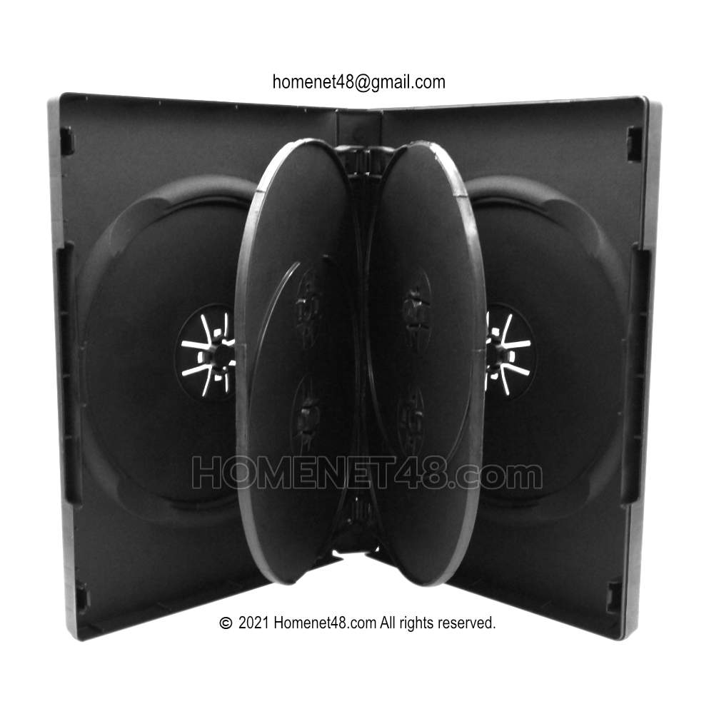 DVD box - DVD Case - CD box for 6 discs (black)