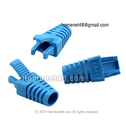 Boot หัว RJ-45 CAT6 เข้าหัวสายแลน (Link) (10/Pack) (ล็อกติดสาย) - homenet48