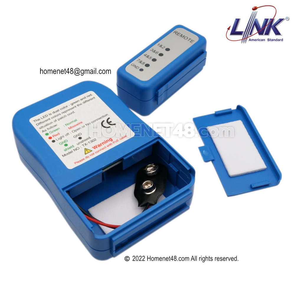 Lan Tester LINK (Genuine) Model TX1302 Free Battery
