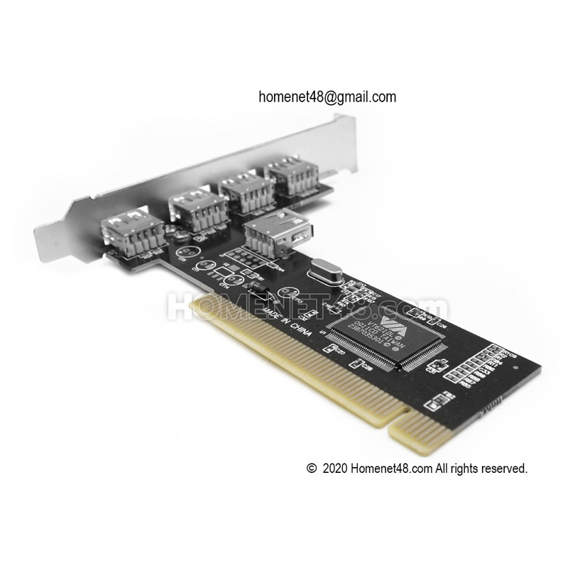 PCI Card to USB 2.0 (4+1) เพิ่ม port usb - homenet48