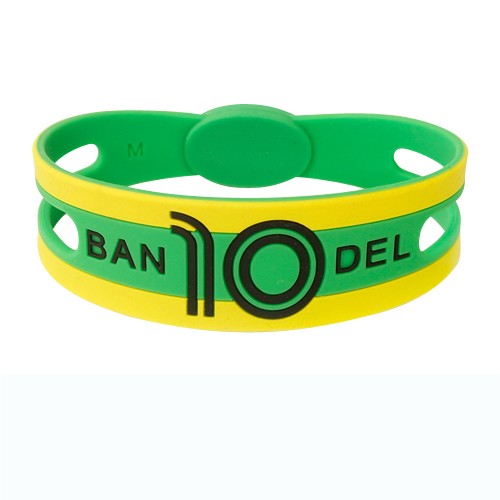 BANDEL bracelet ワールドフットボール　ブラジルyellowxgreenxblack