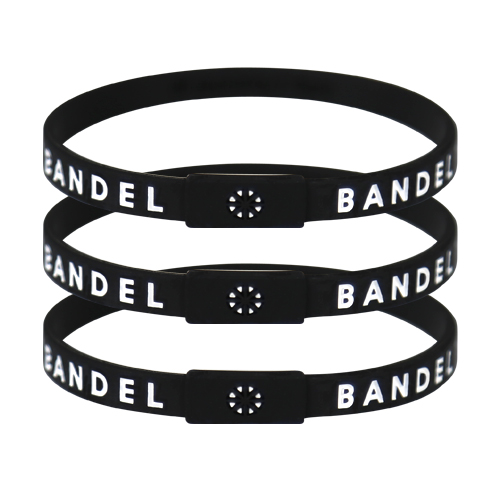 line bracelet 3 piece set black