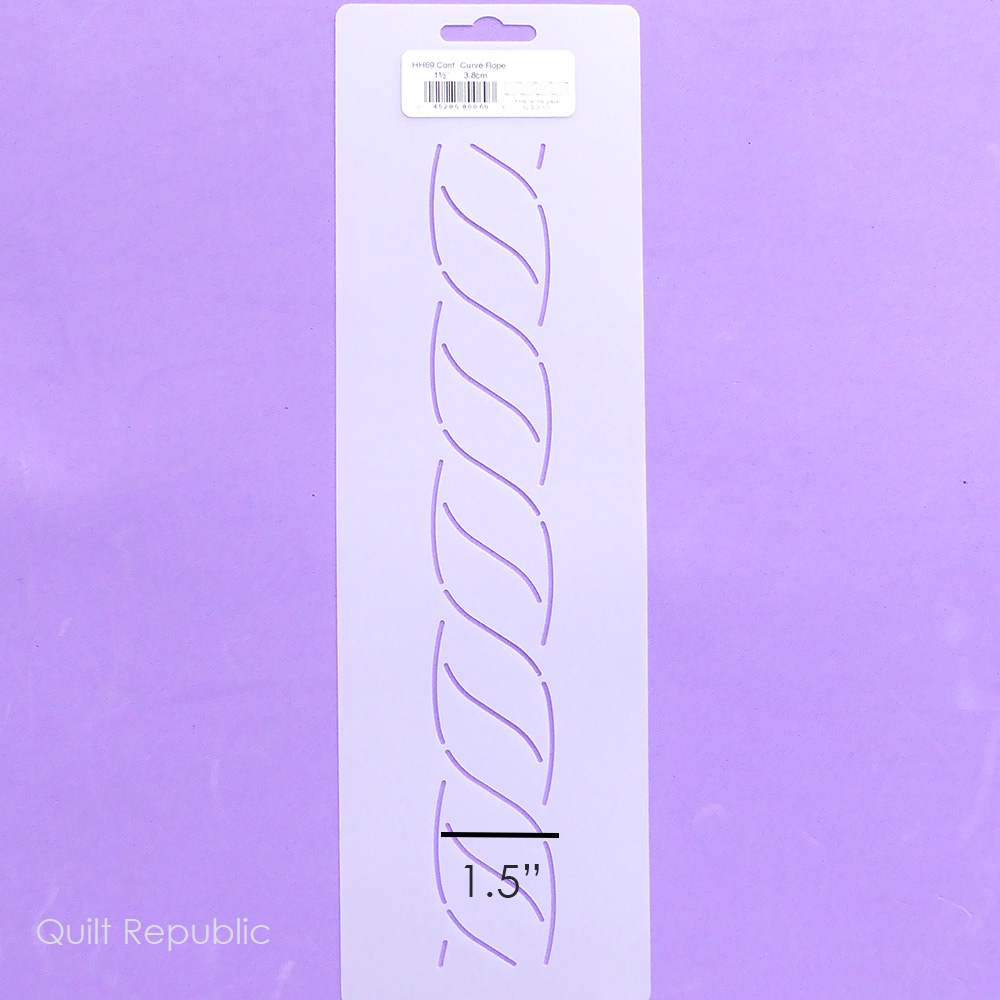Quilting Creation Stencil Continuous Curve Rope 1.5"