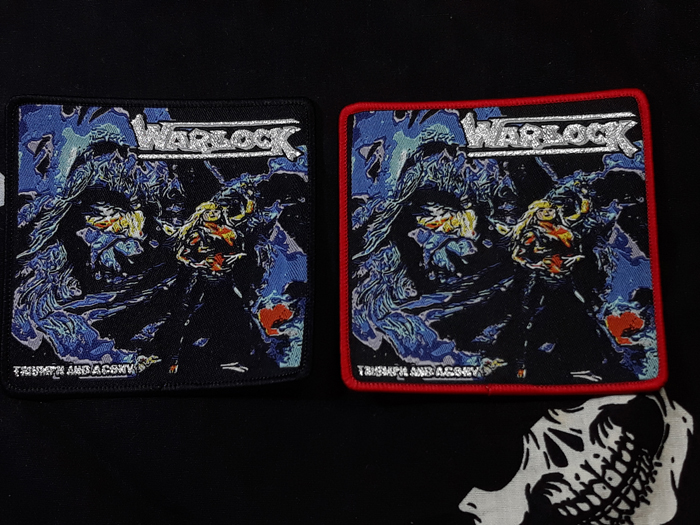 WARLOCK'Triumph And Agony' Woven patch.(Bootleg)