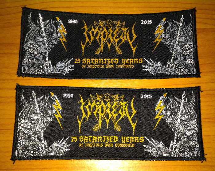 IMPIETY'25 Satanized Years....' Woven Patch. (strip)