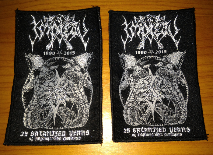 IMPIETY'25 Satanized Years....' Woven Patch.
