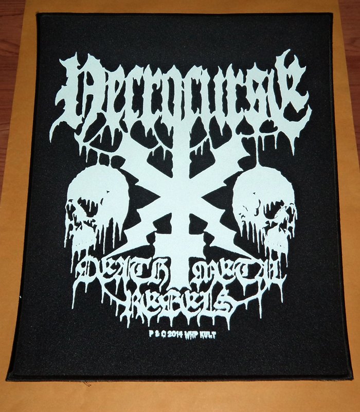 NECROCURSE'Death Metal Rebels' Back Patch.